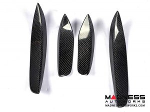 Mercedes-Benz C-Class W205 Front Bumper Fins - Carbon Fiber